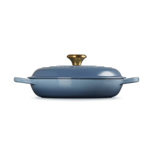 Le Creuset Signature Chambray Cast Iron Shallow Casserole 26cm